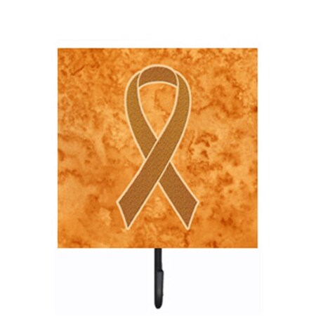 Micasa 4.25 W x 7 H In. Orange Ribbon for Leukemia Awareness Leash or Key Holder MI631923